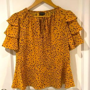 Cheetah flouncy blouse